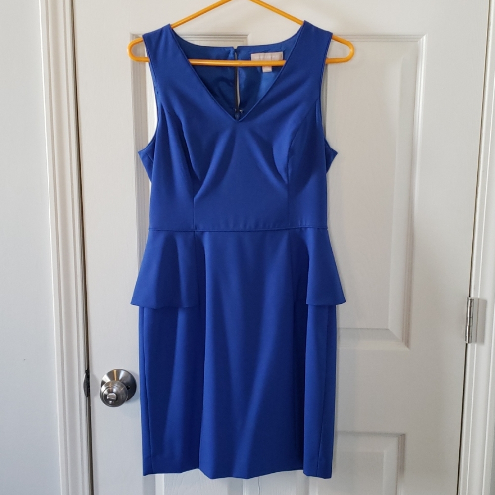 Banana republic  blue peplum dress